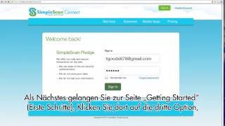 Getting Started (Deutsch) | SimpleScan Tutorials