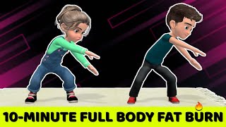 10-MINUTE FULL BODY FAT BURN - STANDING EXERCISES FOR KIDS