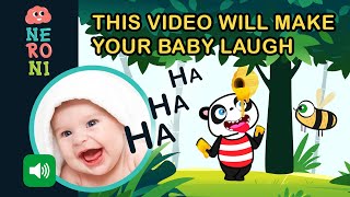 Make Your Baby Laugh | Music, sounds and visuals that make babies laugh | Goofy Panda Eats Honey!