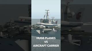 Huge Planes Vs Aircraft Carriers #shorts #plane #aircraftcarrier