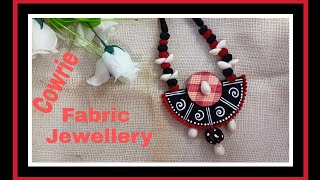 Handmade Jewellery Making Tutorial/ Fabric Jewellery / Pre Puja Collection /Cowrie Shell Jewellery