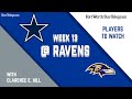 Players To Watch: Cowboys vs. Ravens