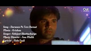 Darwaze Pe Tere Baraat Layega - Lyrical _ Krishna _ Sunil Shetty _ Abhijeet Bhattacharya 90s Hits