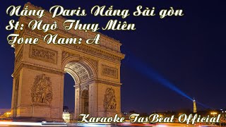 Karaoke Nắng Paris Nắng Sài Gòn - Tone Nam | TAS BEAT