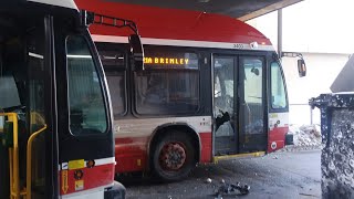 TTC Novabus LFS HEV 3403 Crash Scene At STC