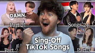 SING-OFF TIKTOK SONGS! (Eltasya Natasha, Nadine Abigail, Mirriam Eka‬ | Reaction)