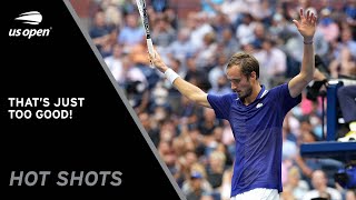 Daniil Medvedev Wins Stunning  Point Against Novak Djokovic | 2021 US Open