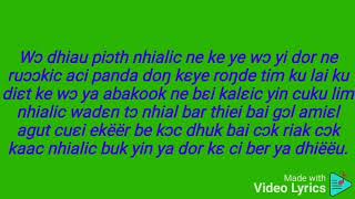 Nhialic Yin Ye kɔɔc lεk ne nyuɔth mεdhɔɔl.