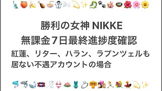 【勝利の女神NIKKE】無課金7日最終進捗度確認（紅蓮、リター、ハラン、ラプンツェルも居ない不遇アカウントの場合）【メガニケ】