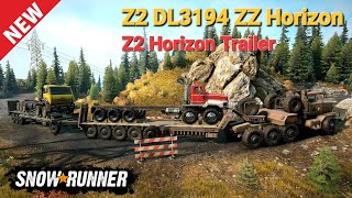 New Z2 DL3194 ZZ Horizon Truck With Z2 Horizon Trailer In SnowRunner