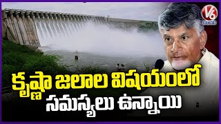 CM Chandrababu Reaction On Krishna Water Issue  | V6 News