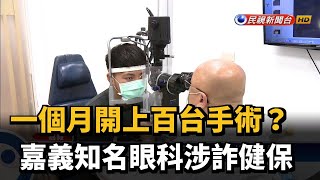 一個月開上百台手術? 嘉義知名眼科涉詐健保－民視新聞