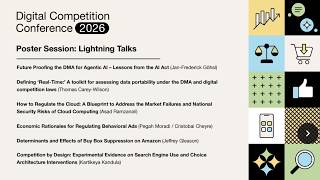 Poster Presenter Lightning Talks (Digital Competition Conference 2026)