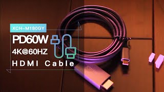 Choetech New 4K@60Hz HDMI Cable with 60W Power Delivery Port