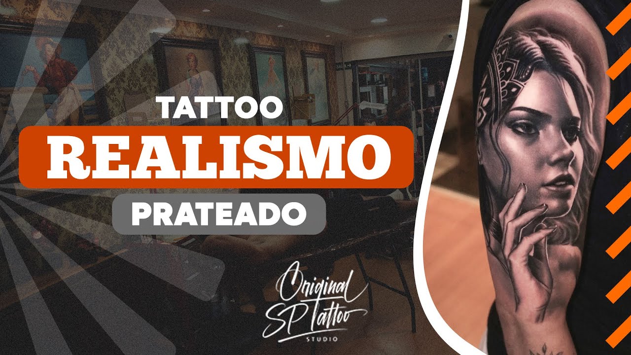 Tattoo Prateada Tatuagem Realismo Preto E Cinza Youtube