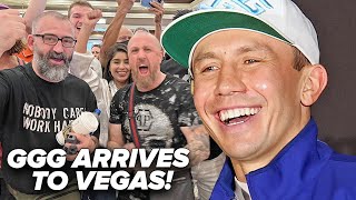 GENNADY GOLOVKIN ARRIVES IN VEGAS LIKE A BOSS - READY TO END CANELO AS FANS GO CRAZY FOR HIM