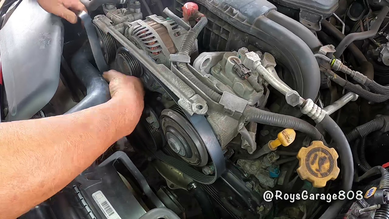 How To Replace The Serpentine Belt On A 2010 Subaru Outback - YouTube