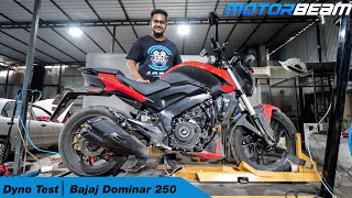 Bajaj Dominar 250 Actual Power - Dyno Test | MotorBeam