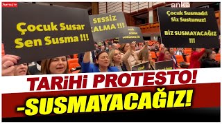 TBMM'de Bakan Derya Yanık'a şok protesto! "Siz sustunuz biz susmayacağız!"