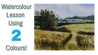 Sketchbook Series - Landscape Tutorial Using Just 2 Colours!
