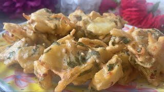 Pyaz Aloo Pakora Recipe • Fried Potatoes Onion Bhaji Recipe • Potato Onion Pakoda • Vegan Starters