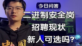 【陈鑫杰】二进制安全岗位的招聘现状如何？安全新人能选吗？｜杰哥说安全