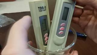 Солемер для определения качества воды TDS 3 .Калибровка солемера TDS 3.Солемер с алиэкспресс.