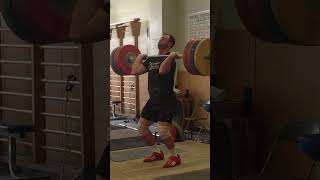 190kg (418lbs) clean and jerk. Andrew Davis weightlifting #shorts