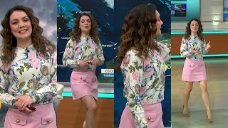 Laura Tobin-Pink Mini Skirt \u0026 Heels Incredible Legs 1st Feb 2023 HD