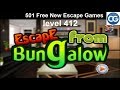 [Walkthrough] 501 Free New Escape Games level 412 - Escape from bungalow - Complete Game