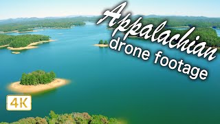 Flying over Appalachian mountains ~ 4K Drone Footage.