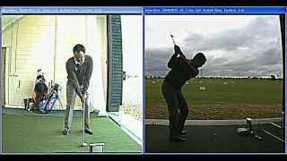 Simon Khan swing analysis at Ingrebourne Links