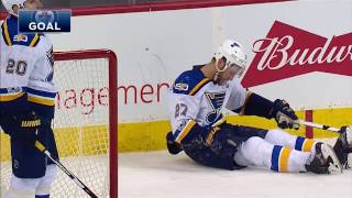 Pietrangelo crashes hard into boards after failing to stop Jets' empty-net goal