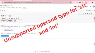 TypeError: unsupported operand type(s) for /: 'str' and 'int' error in Python