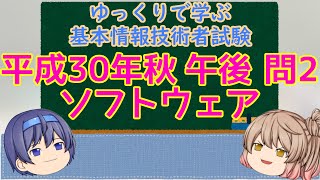 平成30年秋 午後問題 問2 ソフトウェア  ゆっくりで学ぶ基本情報技術者試験【ゆっくり解説】