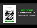 ASMR Programming - QR Code Generator using HTML CSS & Javascript - No Talking
