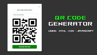 ASMR Programming - QR Code Generator using HTML CSS & Javascript - No Talking
