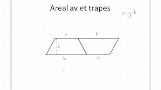 Areal av et trapes