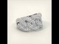 5.02 carat f vs men s pave cuban link diamond ring 14k white gold