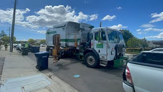 Livermore Sanitation Peterbilt Labrie Auto Side Loader Truck Number 2501 On A Tuesday Recycling Day