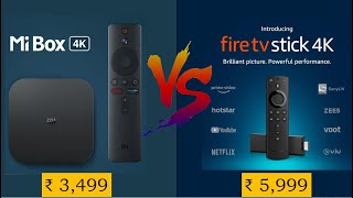 Mi Box 4K vs Amazon Fire TV Stick 4K || Specs, Features and Price Comparison