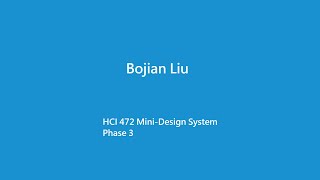 HCI 472 Mini Design System Presentation