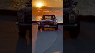 大晦日の夕日 Last Sunset of 2022  メルセデス280SL