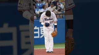 塁審に挨拶をする村上宗隆選手。2023年9月3日明治神宮野球場。 #ヤクルトスワローズ #swallows #プロ野球 #村上宗隆