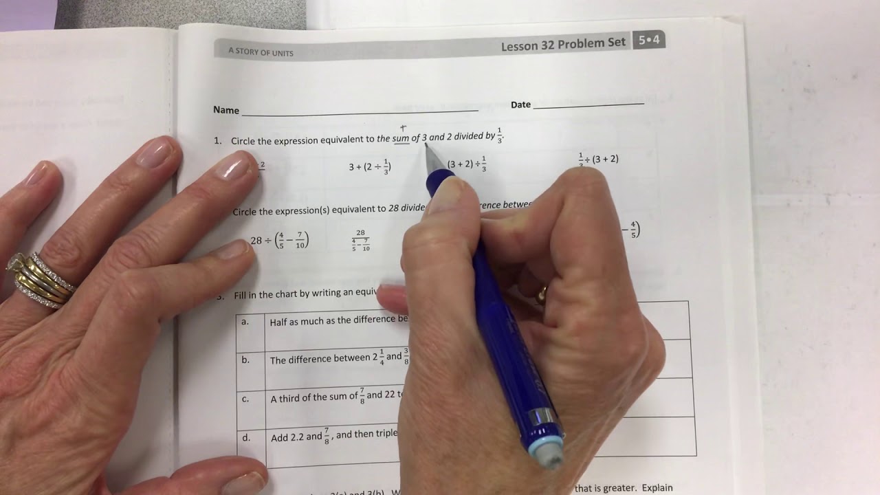 Eureka Math Grade 5 Module 4 Lesson 32 Problem Set Youtube