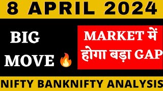 NIFTY PREDICTION FOR TOMORROW & BANKNIFTY ANALYSIS FOR 8 APRIL  2024 | MARKET ANALYSIS FOR TOMORROW
