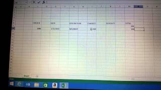 Create Checkbook on Microsoft Excel Budget