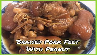 BRAISED PORK FEET with PEANUT / 红烧猪肉脚 /EASY PORK FEET RECIPE/ Funtastic Girl0911