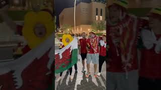 The Wales squad🏴󠁧󠁢󠁷󠁬󠁳󠁿 has arrived in Qatar for the World Cup ! 2022. #fifa22 #qatar