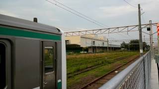 水戸線E501系　友部駅発車